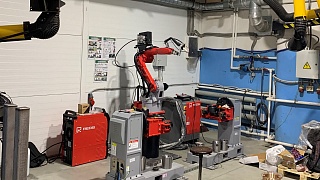 Аргонодуговая наплавка меди на сталь на роботе RedWeld TIG